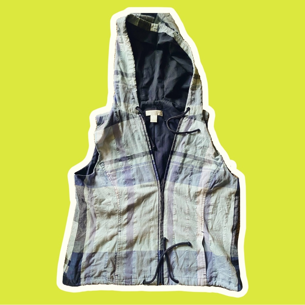 Christopher & Banks ZIP-UP VEST with a hood        Size L Petite